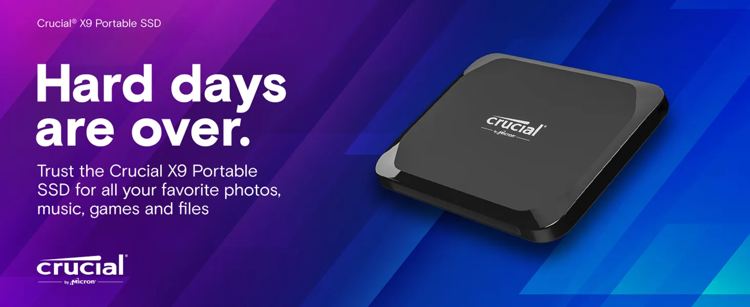 Crucial 1TB X9 USB-C 3.2 Gen 2 External SSD overview 1