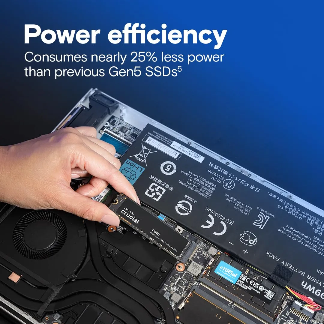 Crucial 2TB P510 PCIe 5.0 M.2 Internal SSD overview 3