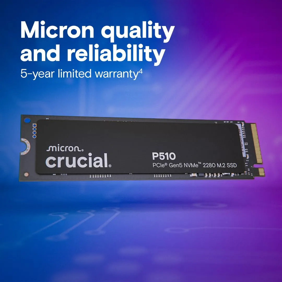 Crucial 2TB P510 PCIe 5.0 M.2 Internal SSD overview 4