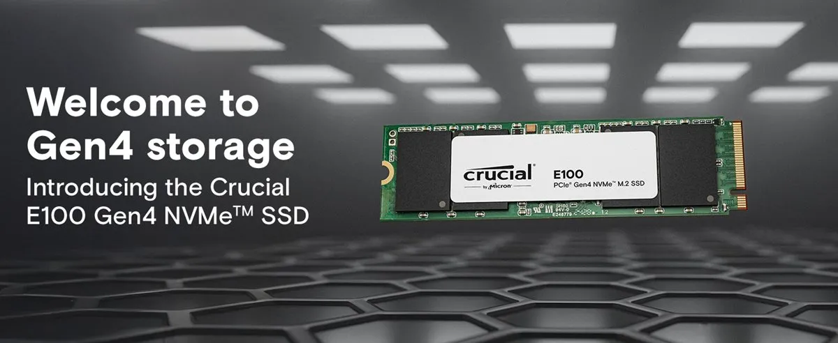 Crucial E100 1TB M.2 PCIe 4.0 Gen4 2280 NVMe Internal SSD overview 1
