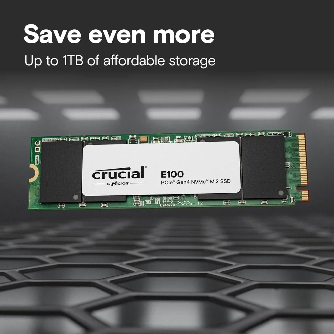 Crucial E100 1TB M.2 PCIe 4.0 Gen4 2280 NVMe Internal SSD overview 7