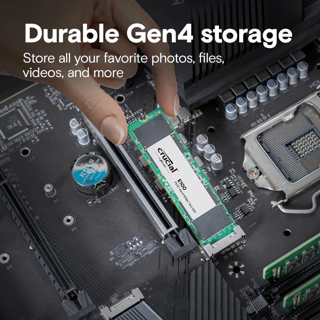 Crucial E100 1TB M.2 PCIe 4.0 Gen4 2280 NVMe Internal SSD overview 8