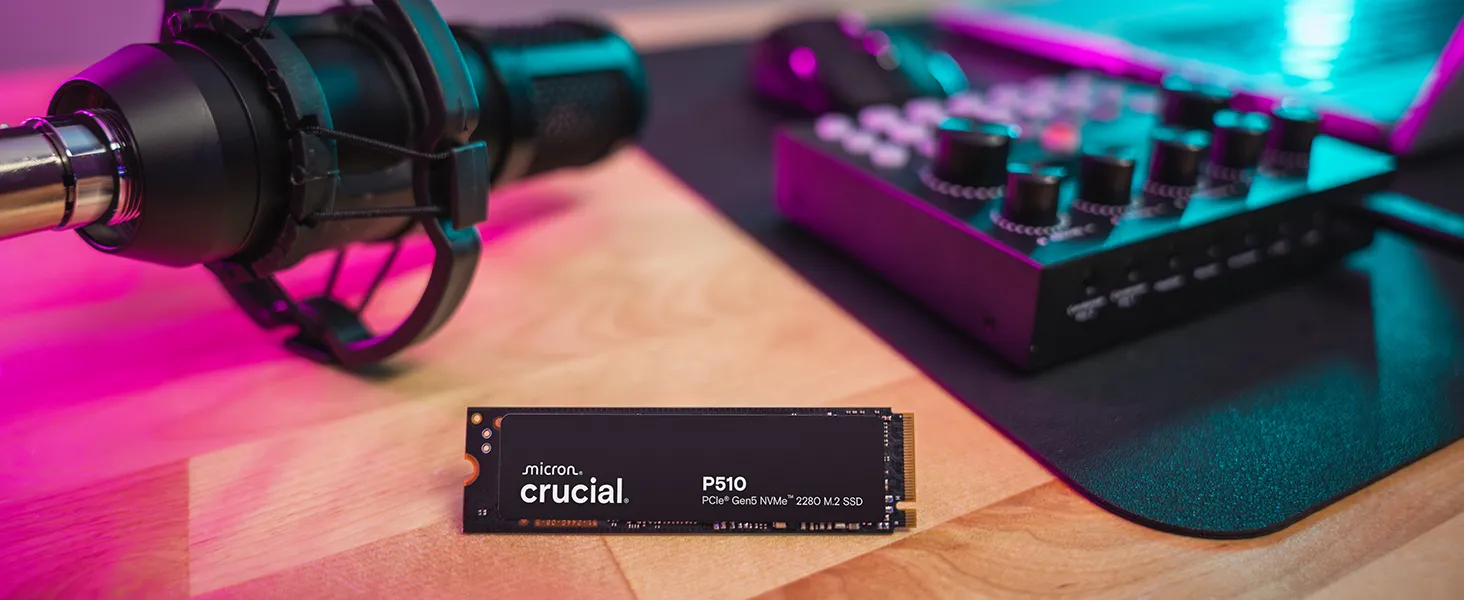 Crucial P510 1TB PCIe Gen5 NVMe 2280 M.2 Internal SSD with Heatsink (CT1000P510SSD5) overview 4