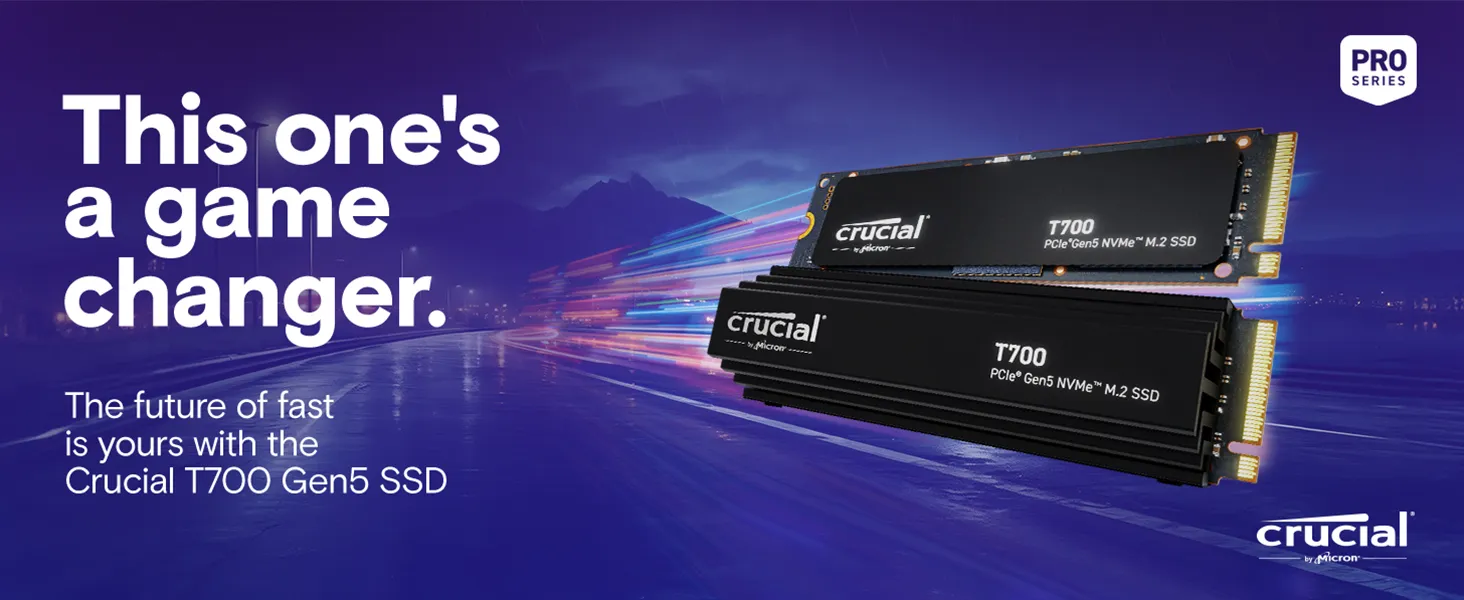Crucial T700 2TB Gen5 NVMe M.2 SSD with Heatsink overview 1