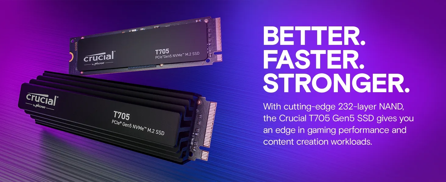 Crucial T705 4TB PCIe Gen5 NVMe M.2 SSD overview 2