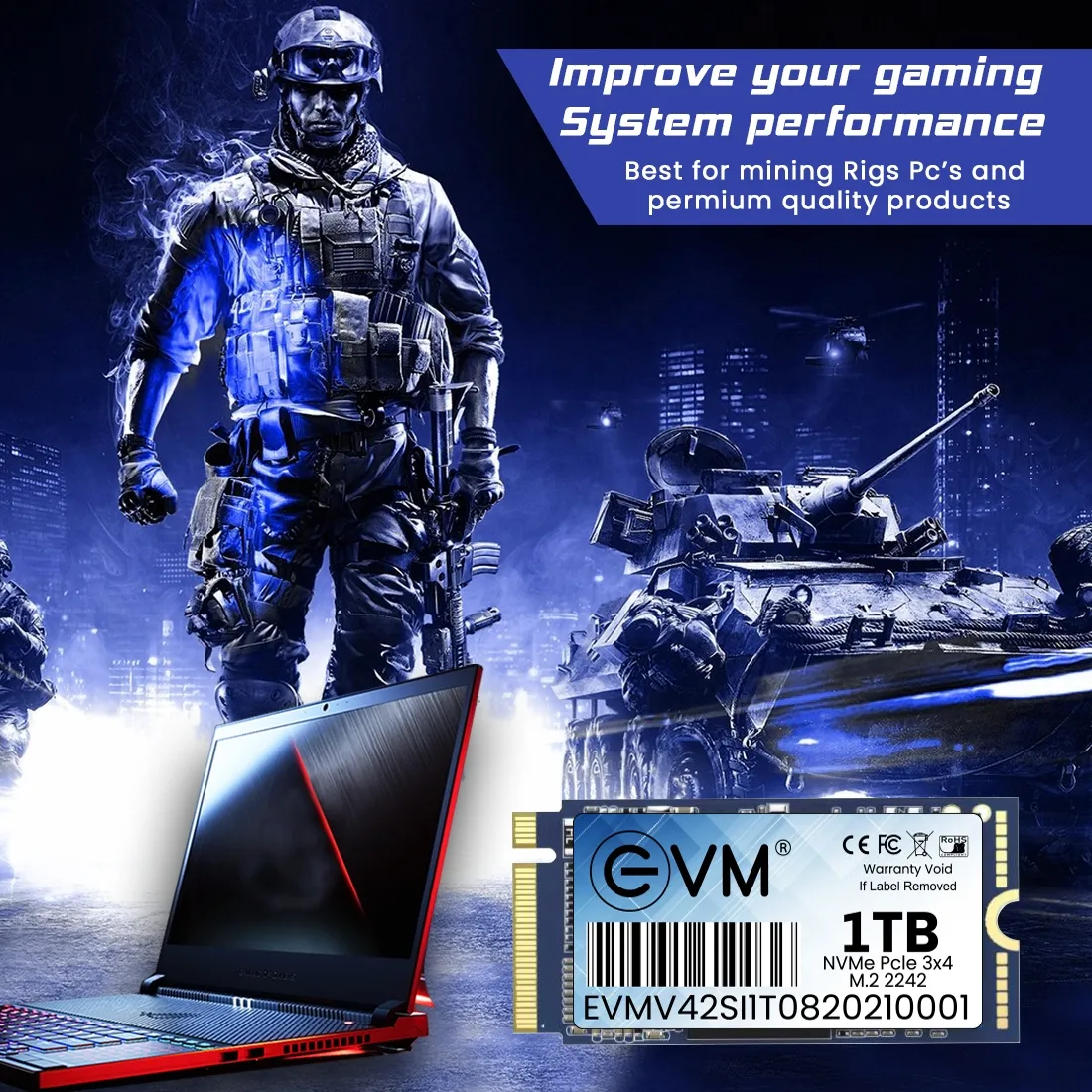 EVM 1TB M.2 NVME 2242 SSD overview 1