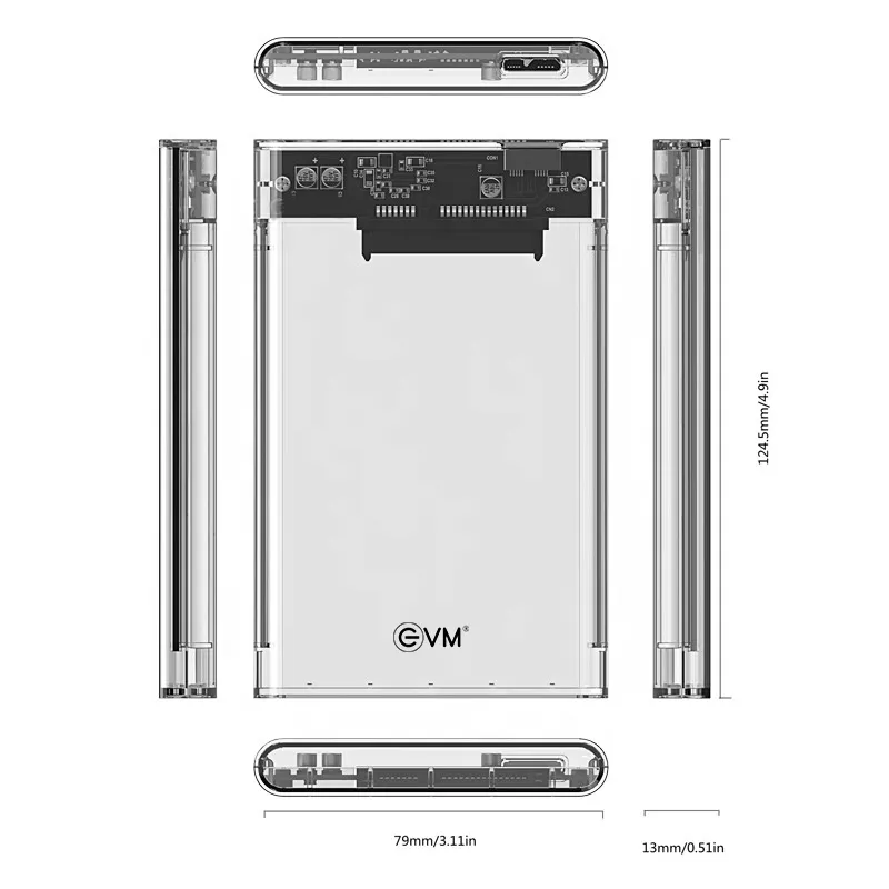 EVM 2.5 Sata SSD Casing High Speed Usb 3.0 overview 1