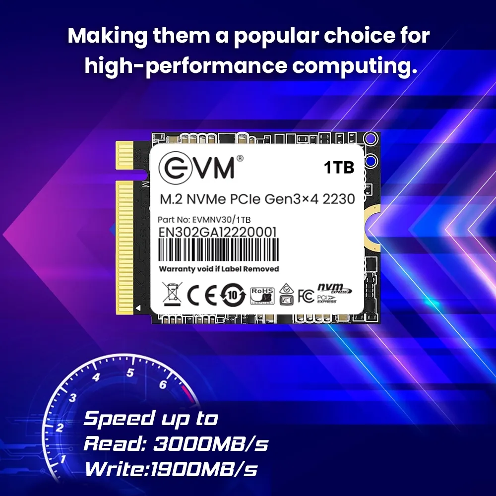 EVM M.2 2230 NVMe 1TB SSD overview 2