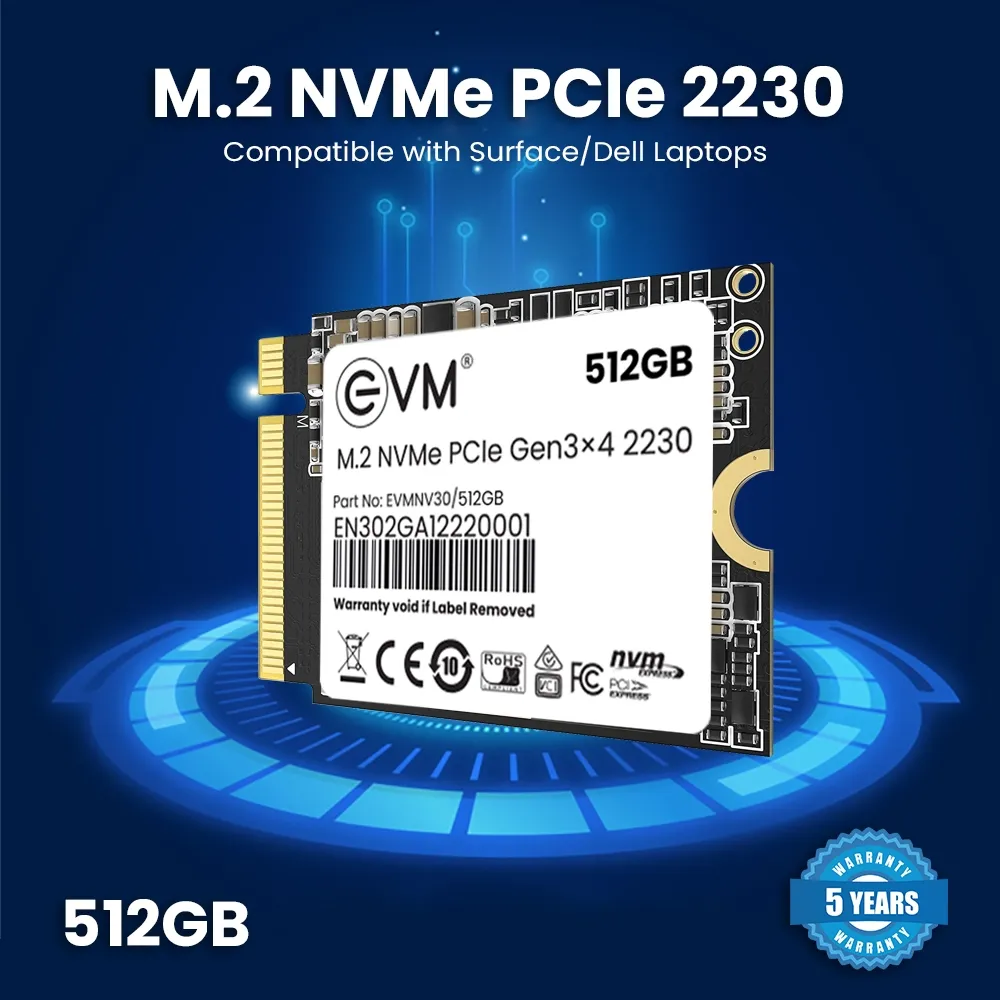 EVM M.2 NVME PCIE 2230 512GB SSD overview 1