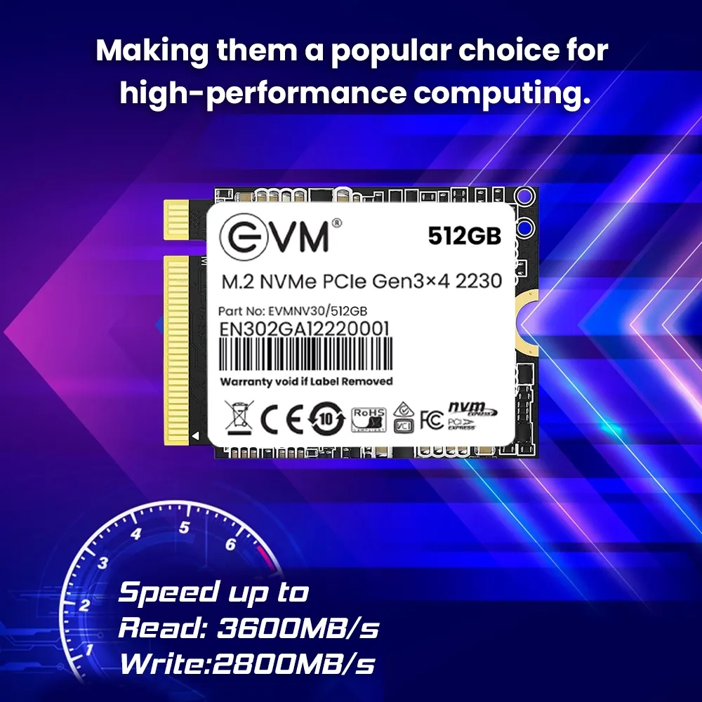 EVM M.2 NVME PCIE 2230 512GB SSD overview 2