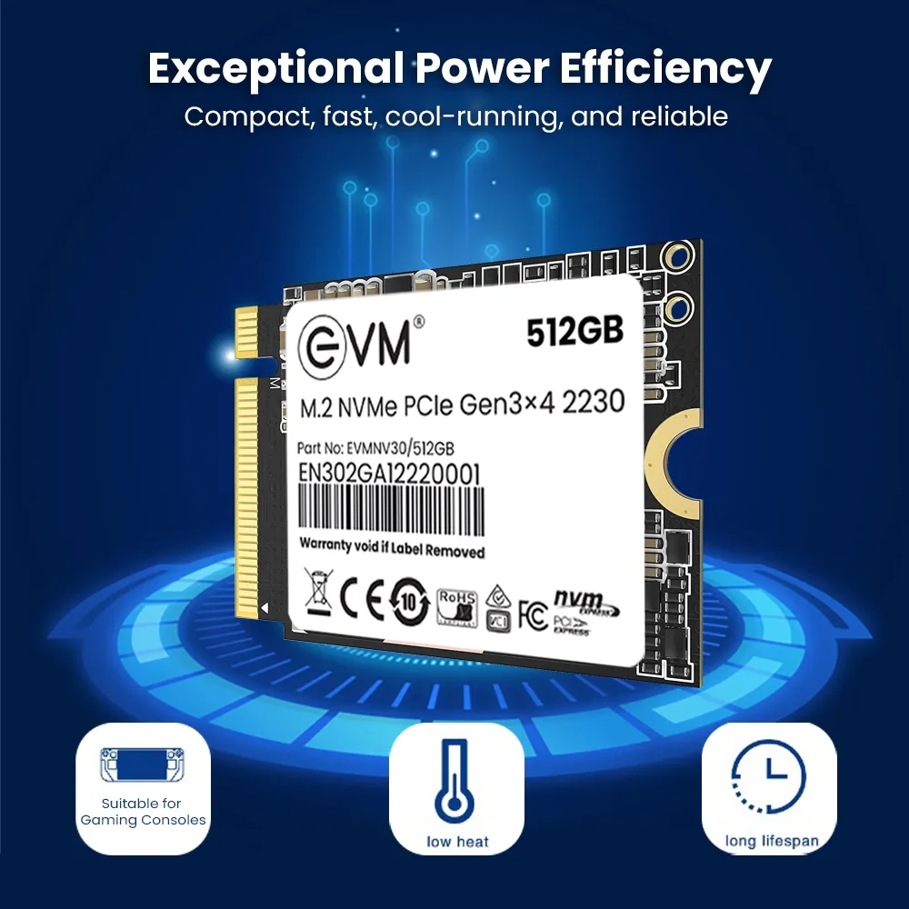 EVM M.2 NVME PCIE 2230 512GB SSD overview 3
