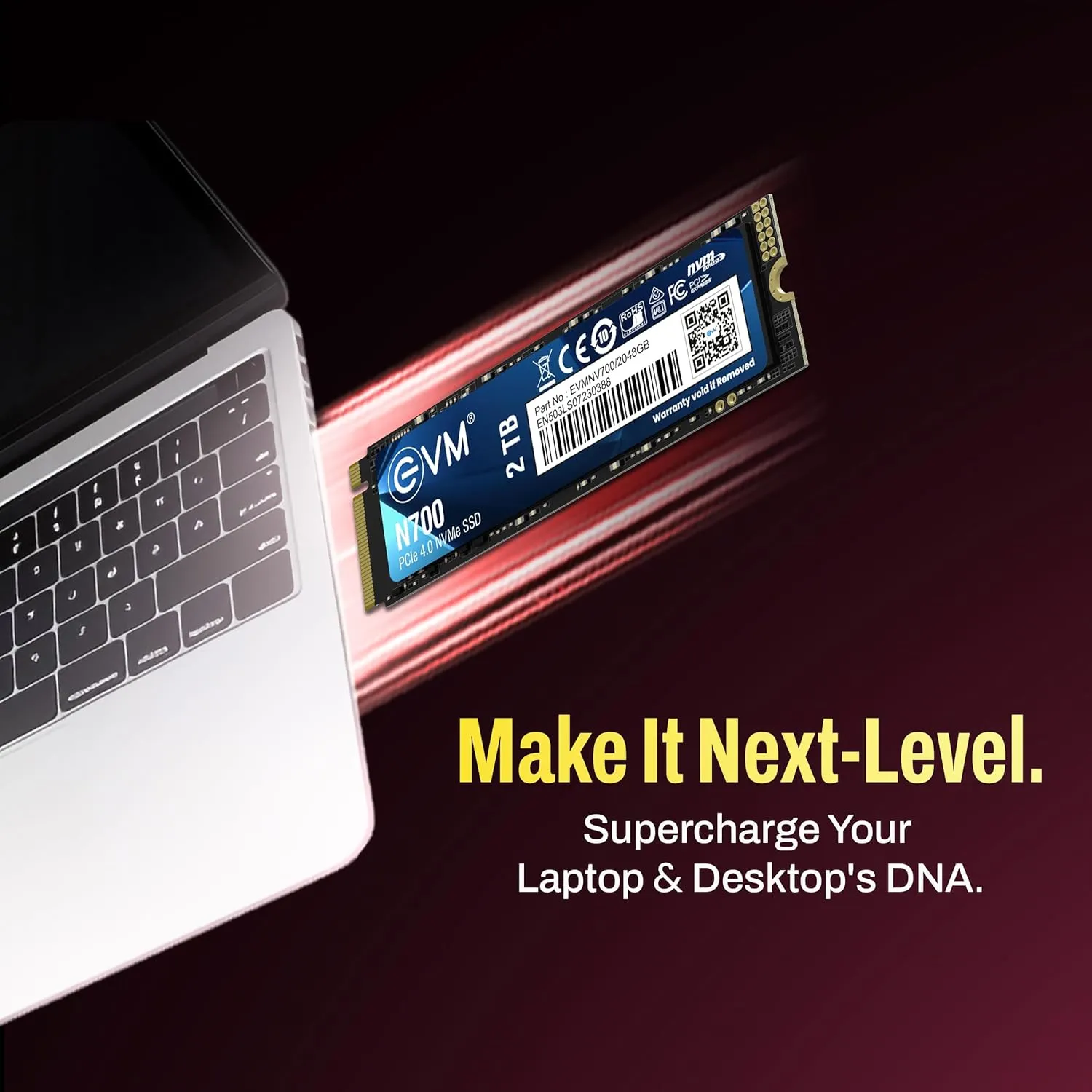 EVM N700 2TB NVMe PCIe Gen4 (2280) Internal SSD – Up to 7000MB/s, Gaming Storage, Graphene Heat Pad, 5-Year Warranty (EVMNV700/2TB) overview 5