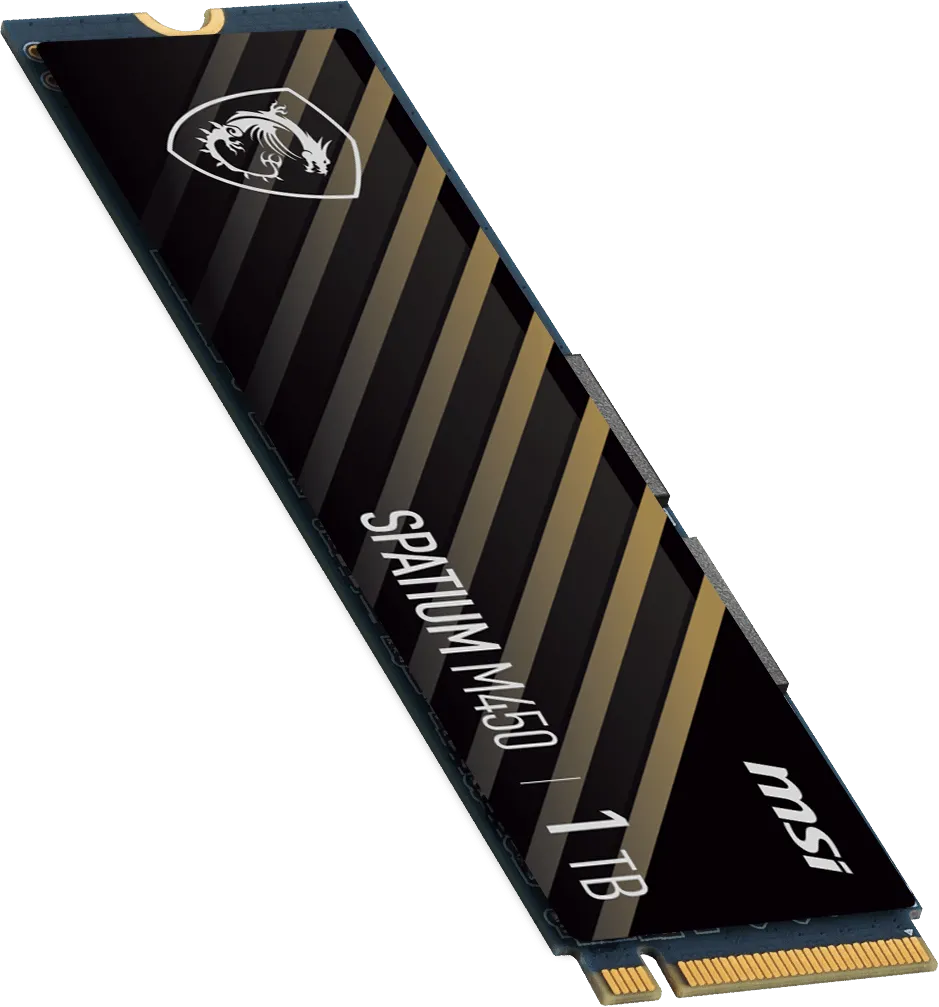 MSI SPATIUM M450 PCIe 4.0 NVMe M.2 1TB Internal Gaming SSD up to 3600MB/s 3D NAND Up to 600 TBW overview 2