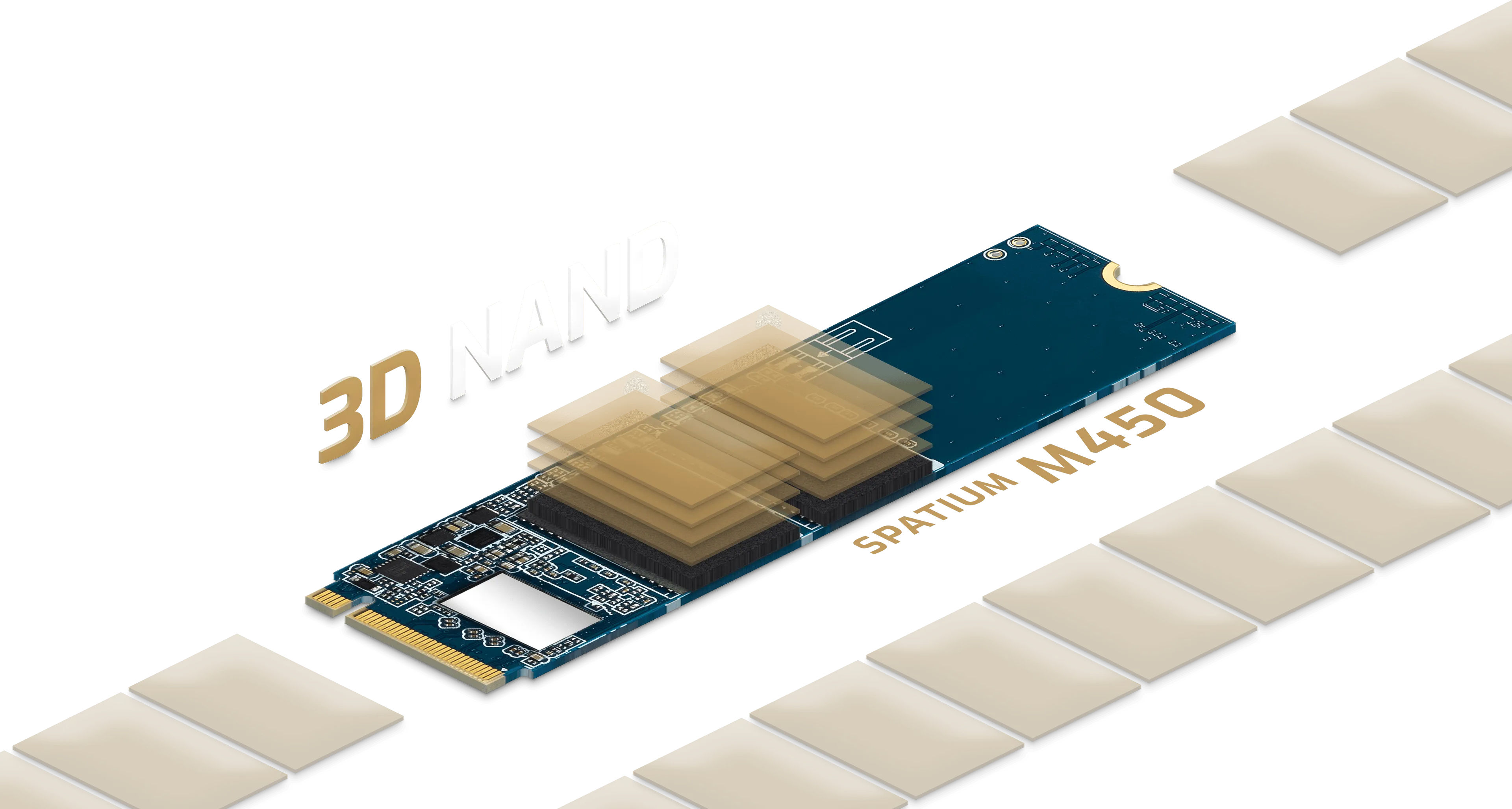 MSI SPATIUM M450 PCIe 4.0 NVMe M.2 1TB Internal Gaming SSD up to 3600MB/s 3D NAND Up to 600 TBW overview 3