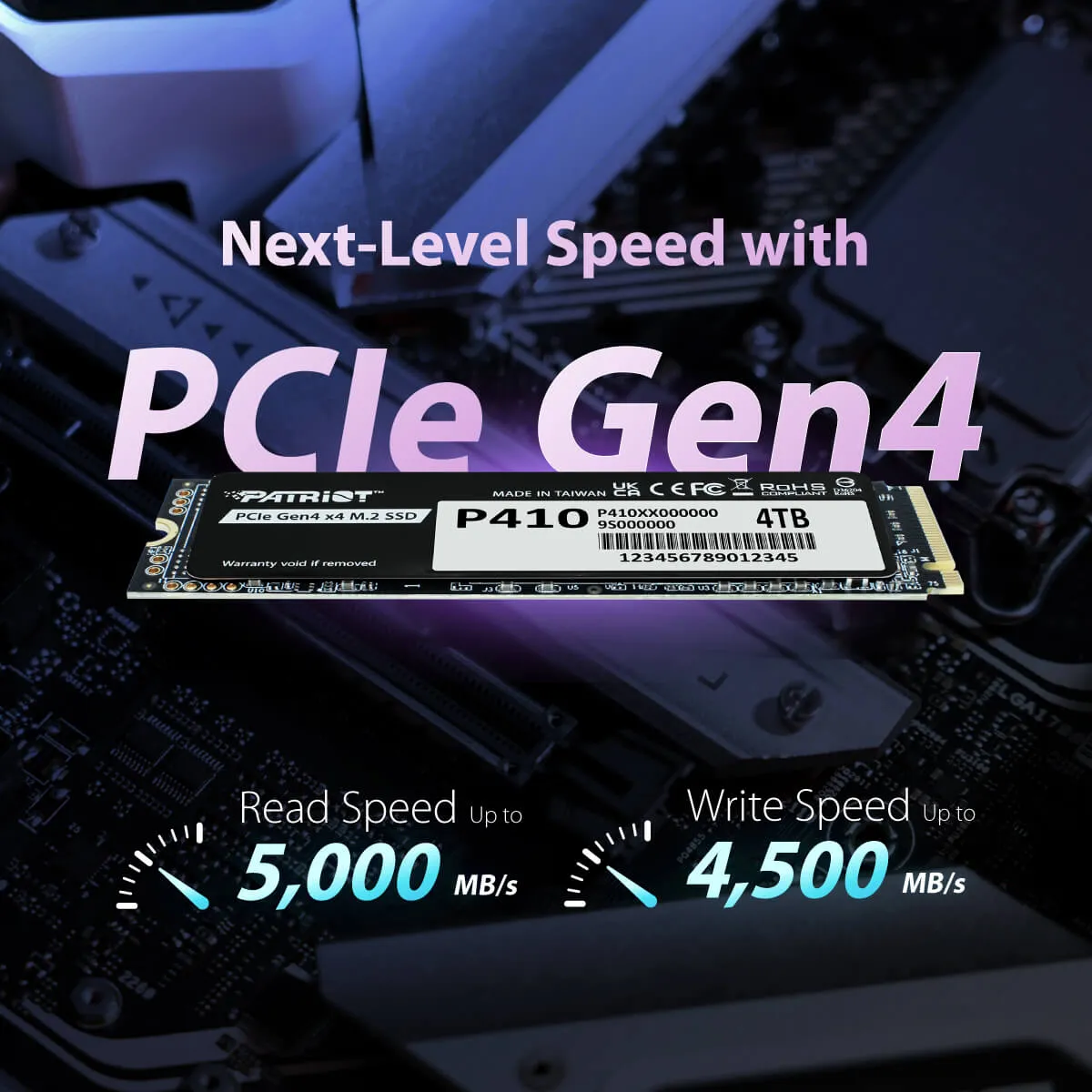 Patriot P410 1TB NVMe PCIe Gen 4x4 Internal SSD (P410P1TBM28H) overview 2
