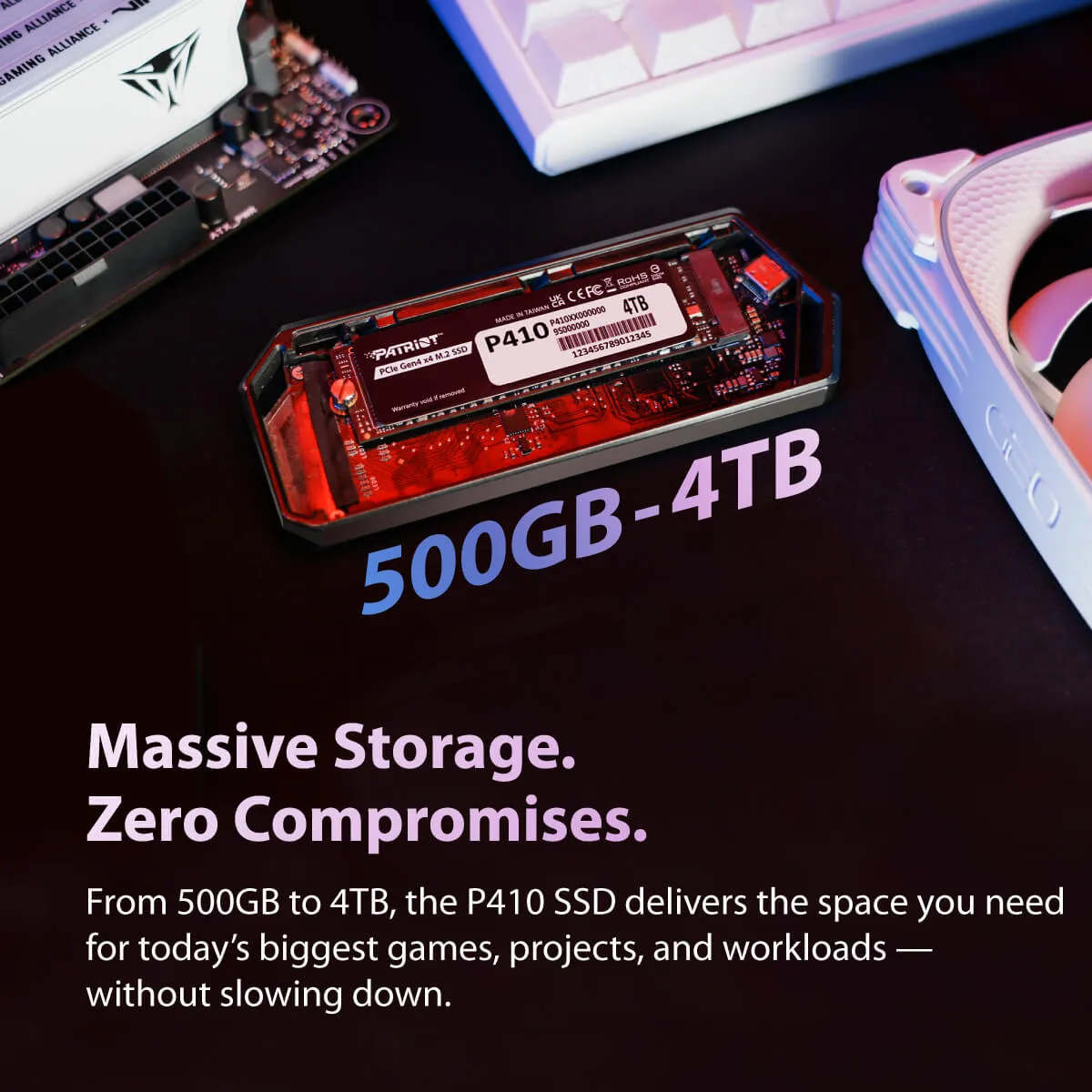 Patriot P410 1TB NVMe PCIe Gen 4x4 Internal SSD (P410P1TBM28H) overview 6