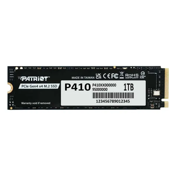 Patriot P410 1TB NVMe PCIe Gen 4x4 Internal SSD (P410P1TBM28H)