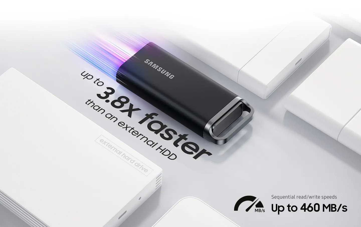 SAMSUNG T5 EVO 8TB Portable SSD (Black) overview 4