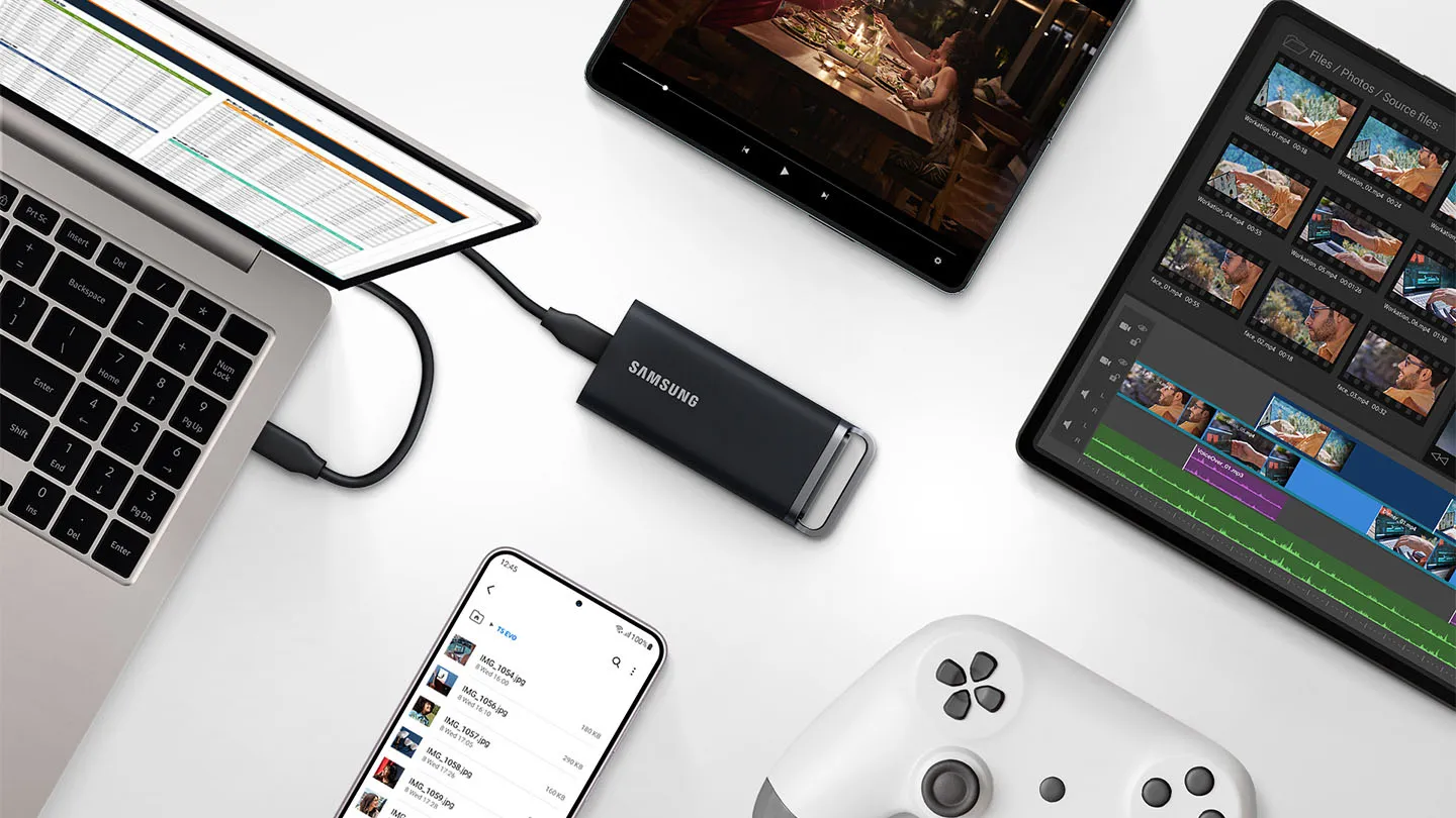 SAMSUNG T5 EVO 8TB Portable SSD (Black) overview 6