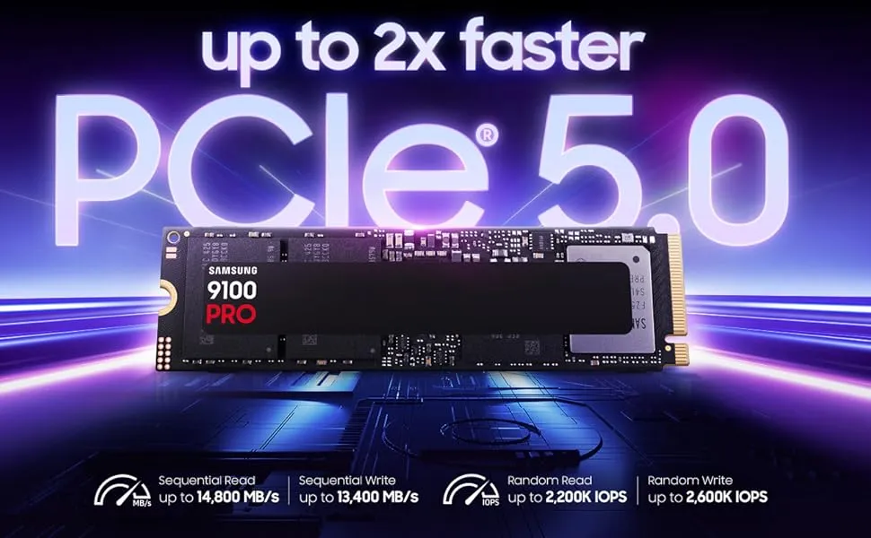 Samsung 9100 PRO 8TB PCIe 5.0x4 M.2 2280 NVMe SSD overview 2