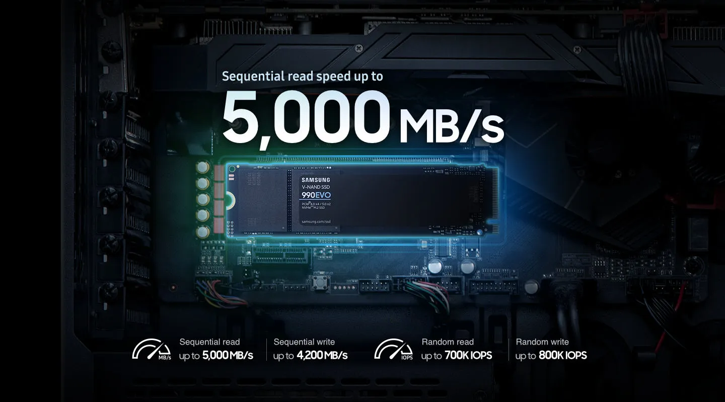 Samsung 990 EVO 1TB M.2 NVMe Gen4 SSD overview 1