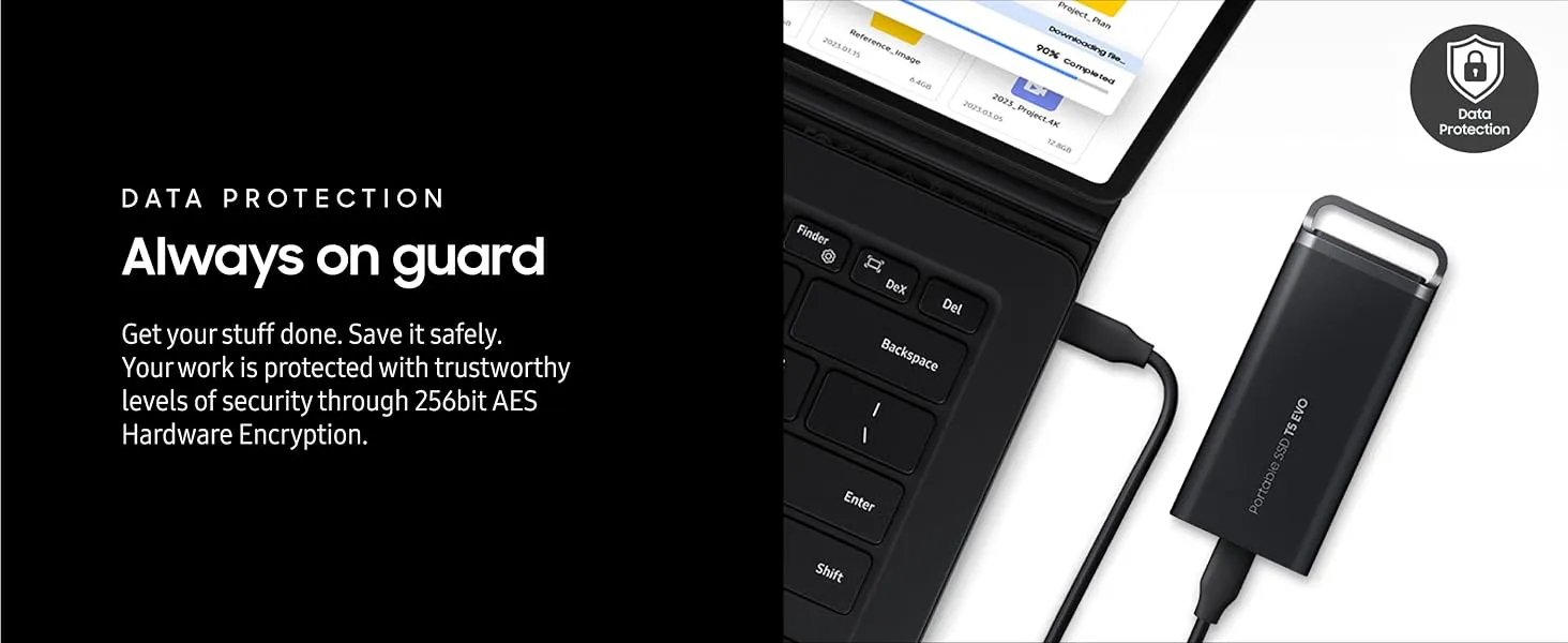 Samsung T5 EVO 2TB Portable SSD (Black) overview 6