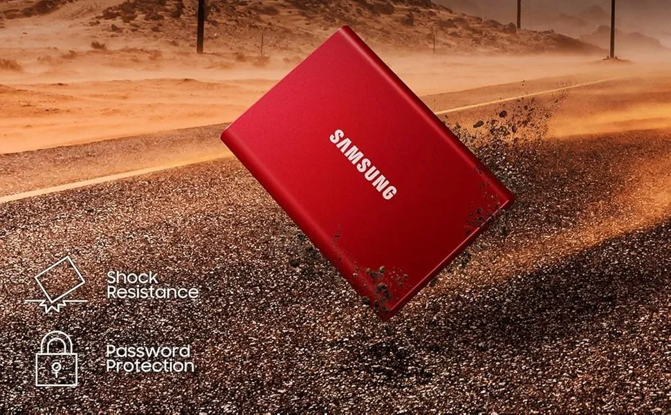 Samsung T7 1TB Portable SSD (Red) overview 3