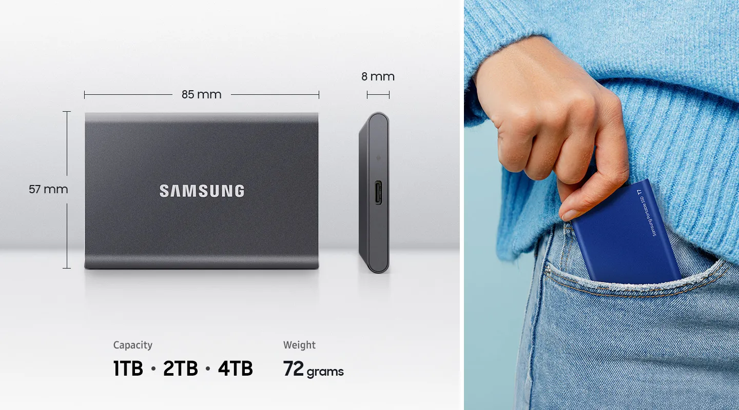 Samsung T7 2TB Portable SSD (Red) overview 4