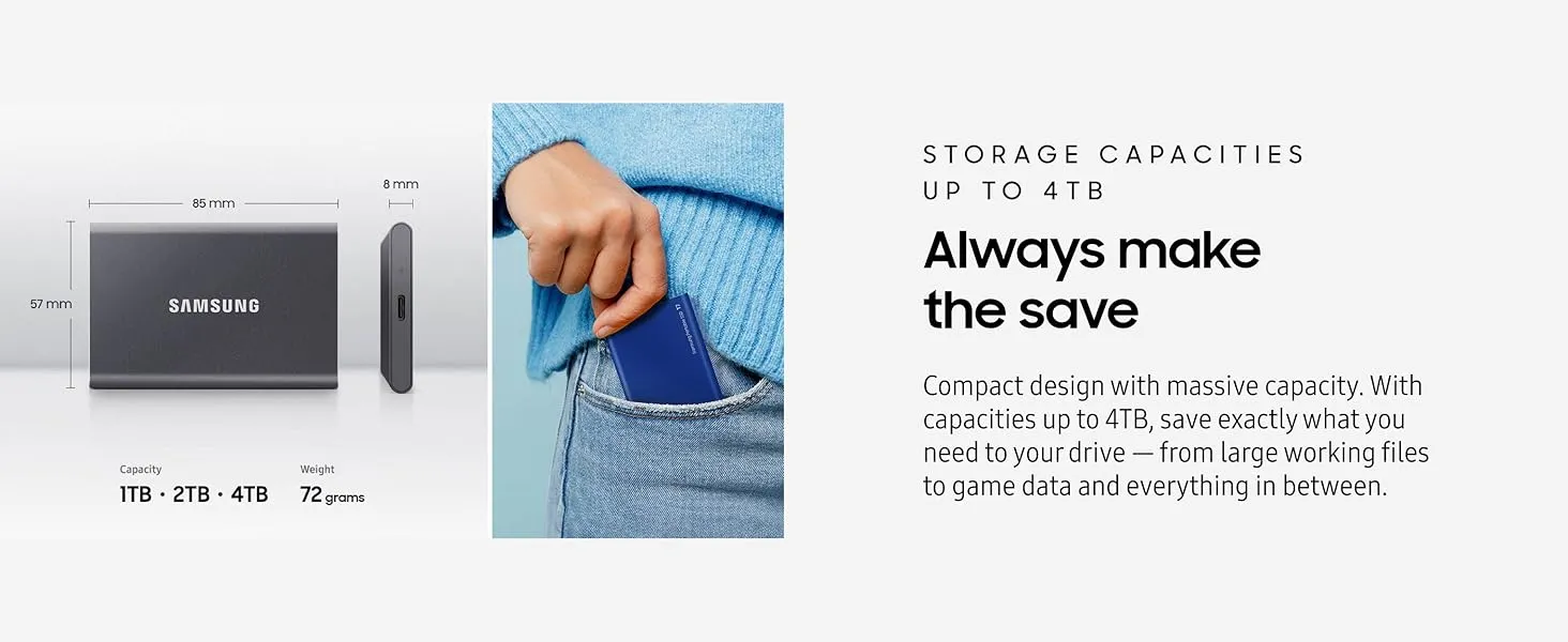 Samsung T7 4TB Portable SSD (Titan Gray) overview 4