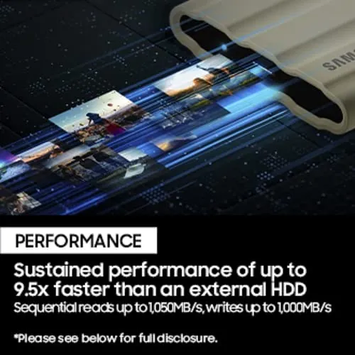 Samsung T7 Shield 1TB Portable SSD (Beige) overview 2