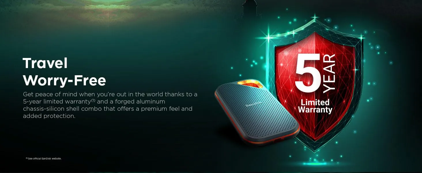 SanDisk E81 1TB Extreme PRO Portable SSD 2000MB/s R/W - ( BLACK ) overview 11