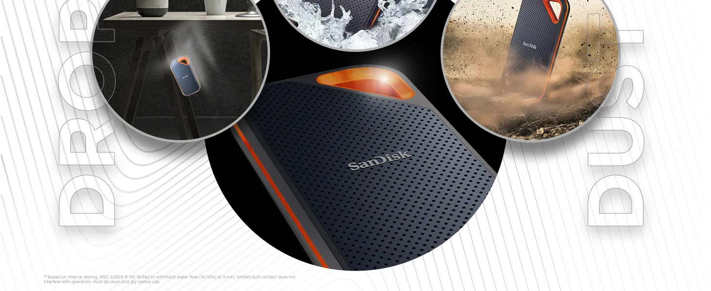 SanDisk E81 4TB Extreme PRO Portable SSD 2000MB/s R/W - ( BLACK ) overview 7