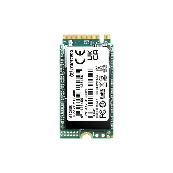 Transcend 512GB | PCIe M.2 SSD 400S | 42mm | MTE400S | 3D NAND Flash | NVMe PCIe Gen3 x4 | up to 2,000/1,100 MB/s | 100 TBW | 5 Yrs. Warranty
