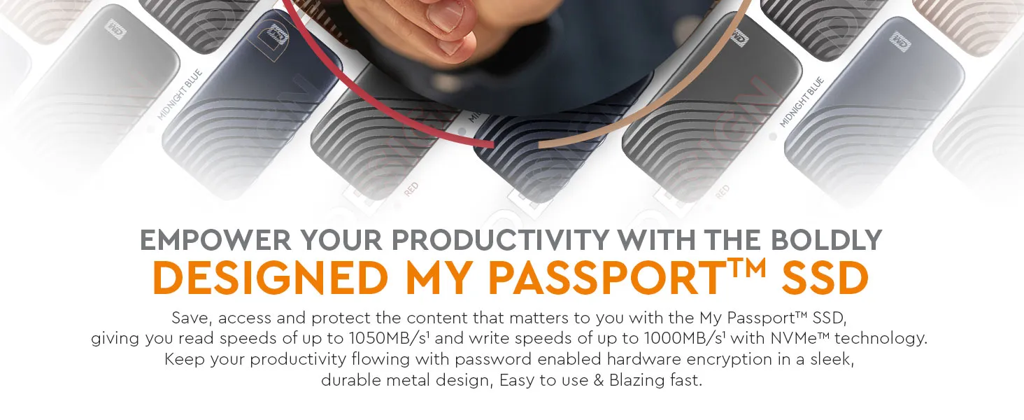 Western Digital My Passport 2TB Portable SSD (Red) overview 9