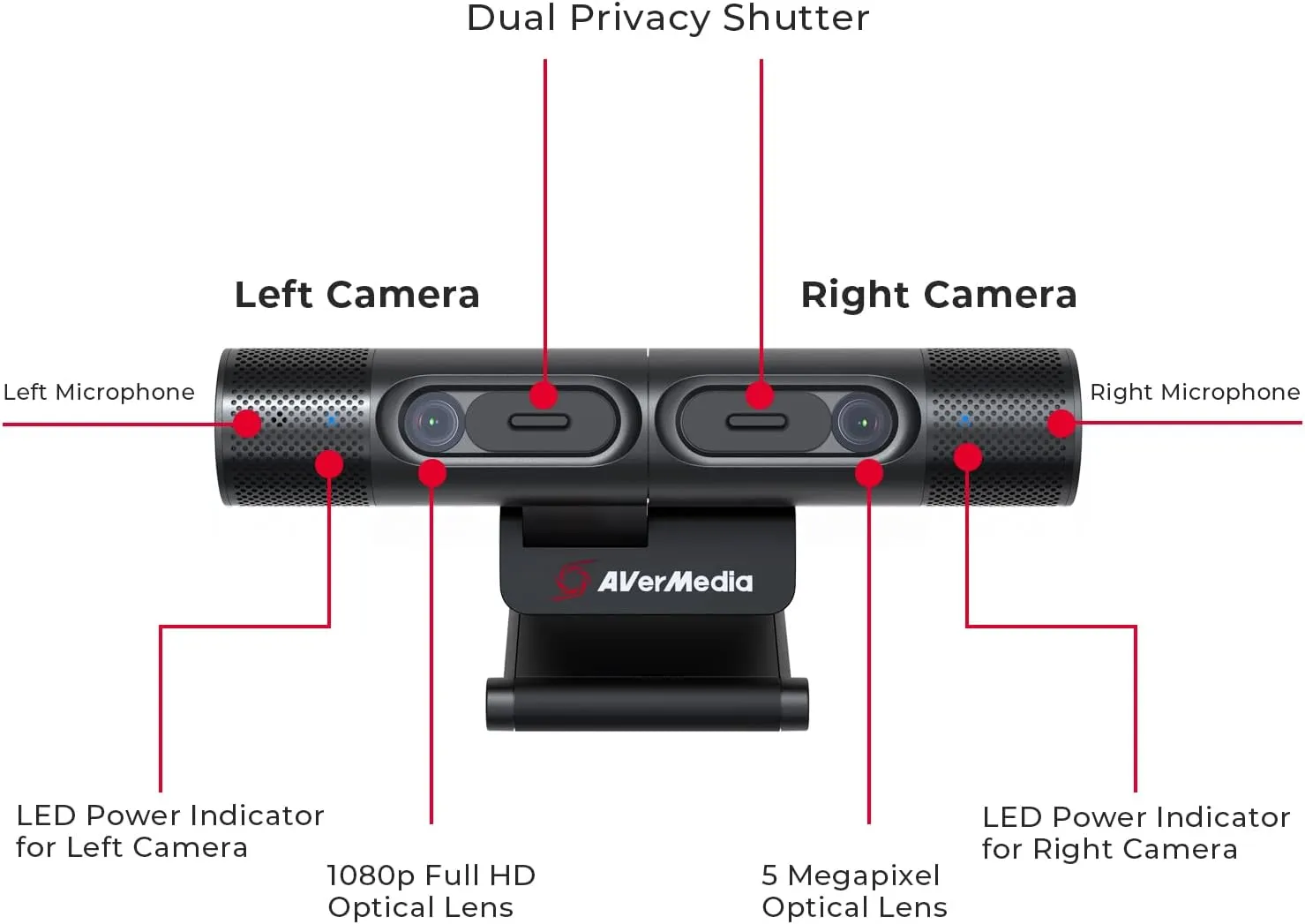 Avermedia PW313D Professional Dual WebCam overview 4