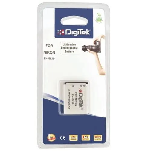 DIGITEK (EN-EL19) Rechargeable Lithium Ion Battery for Nikon Camera overview 1