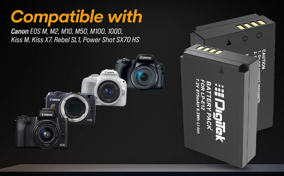 DIGITEK (LP E12) Lithium-ion Rechargeable Battery Pack for DSLR Camera overview 10