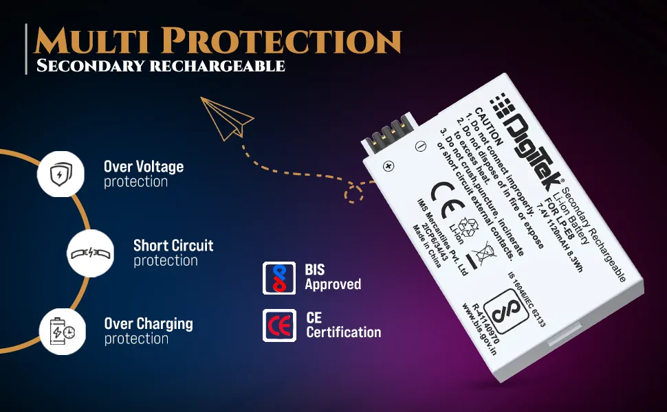 DIGITEK (LP E8) Lithium-ion Rechargeable Battery for DSLR Camera overview 4