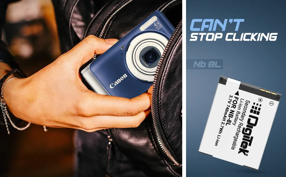 DIGITEK (NB 8L) Lithium-ion Rechargeable Battery for DSLR Camera overview 2