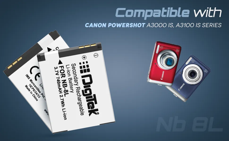 DIGITEK (NB 8L) Lithium-ion Rechargeable Battery for DSLR Camera overview 5