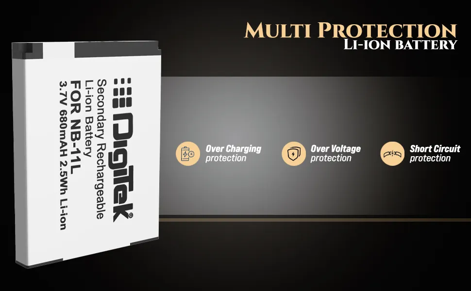 DIGITEK NB-11L Lithium-ion Rechargeable Battery for DSLR Camera overview 3