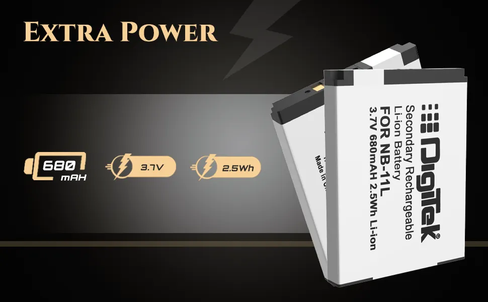 DIGITEK NB-11L Lithium-ion Rechargeable Battery for DSLR Camera overview 4