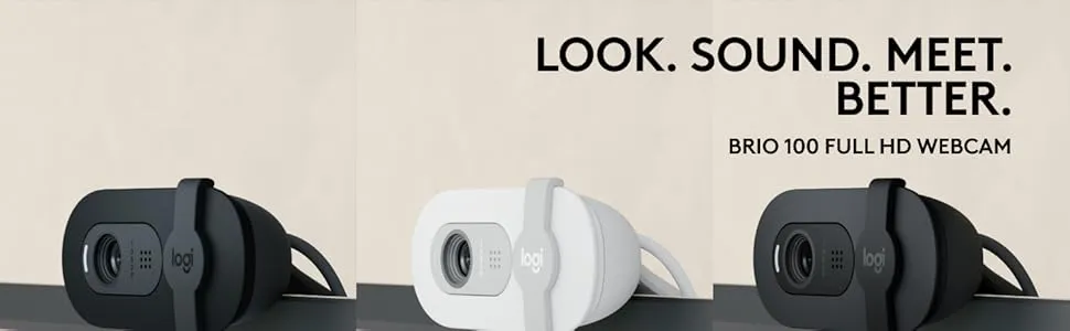 Logitech Brio 100 Full HD Webcam For Meetings And Streaming overview 1