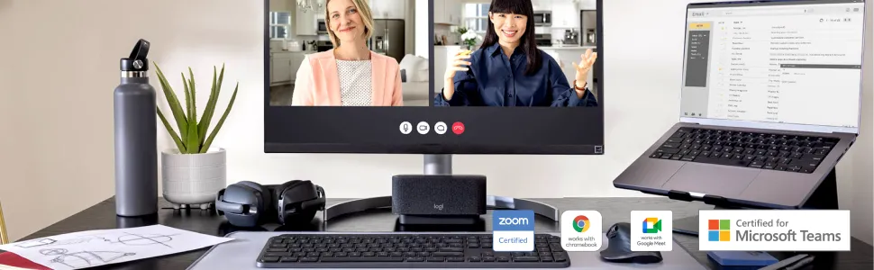 Logitech Brio 500 Full HD Webcam (Rose) overview 9