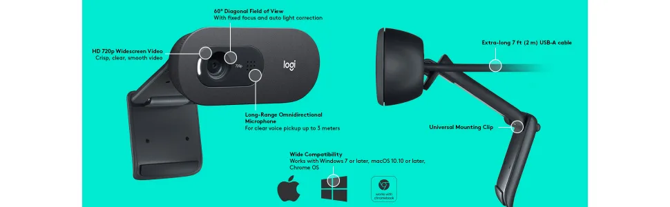 Logitech C505 HD Webcam overview 6