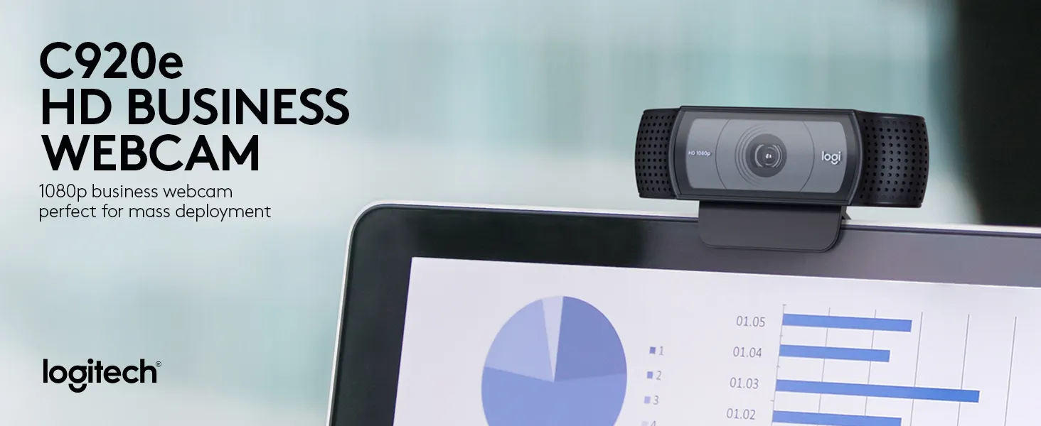 Logitech C920e Widescreen 1080p Full HD Webcam overview 1