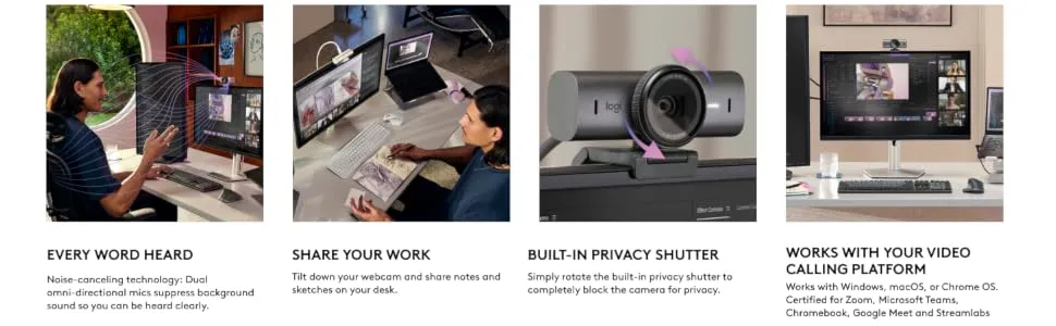 Logitech MX Brio Ultra HD 4K Collaboration and Streaming Webcam overview 4