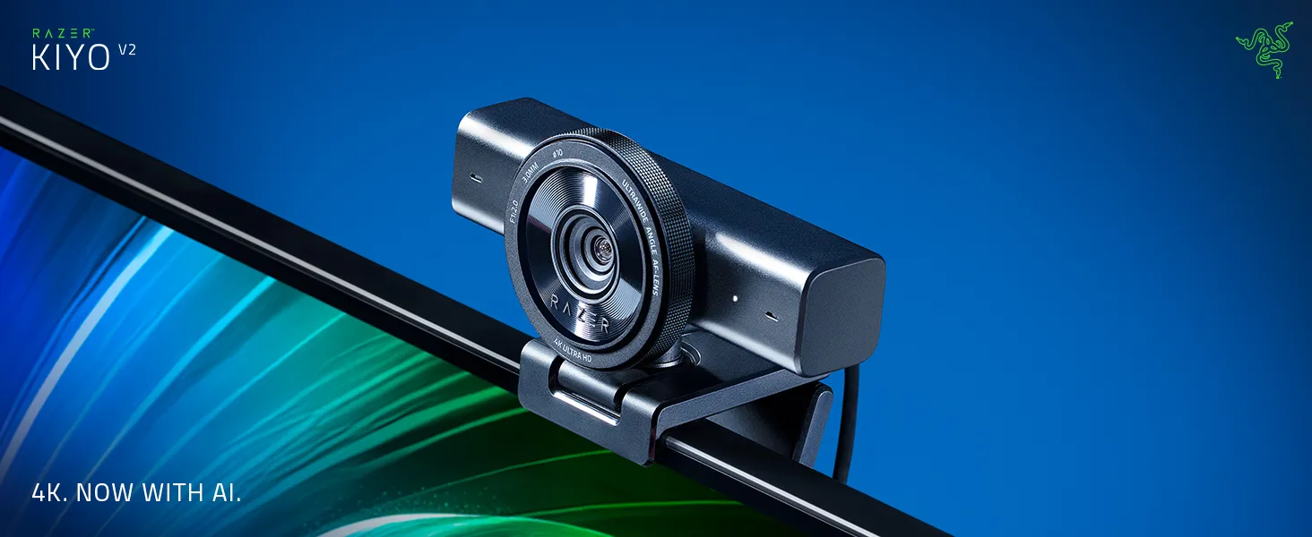 Razer Kiyo V2 4K 30 FPS 1080p 60 FPS Streaming Webcam (Black) overview 1