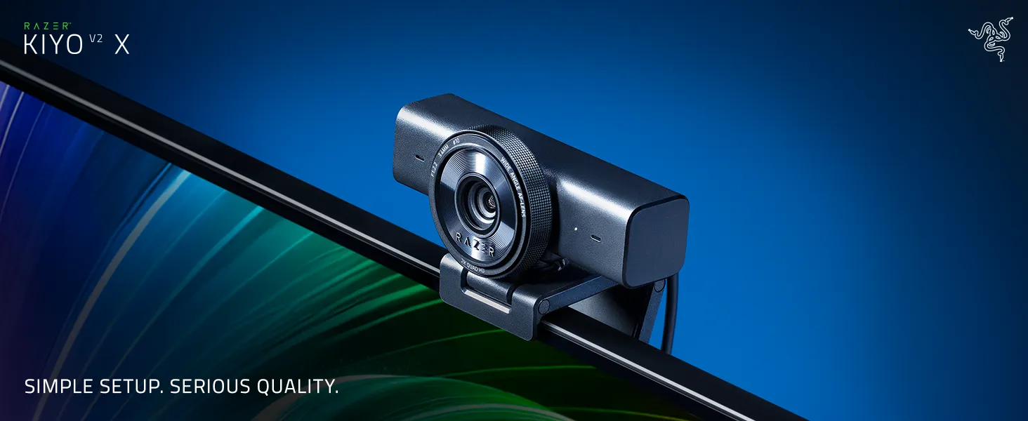 Razer Kiyo V2 X 1440p 60 FPS Streaming Webcam (Black) overview 1