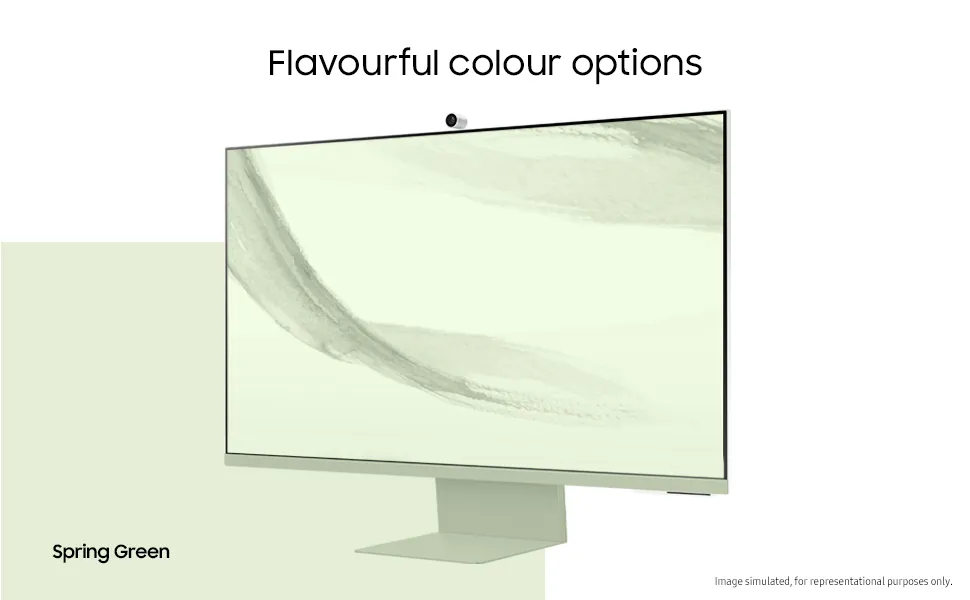 Samsung 32inch M8 UHD 4K Smart Monitor with Streaming TV and SlimFit Camera Included - Spring Green overview 1
